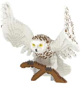 BlueBrixx Pro 108595 – Schneeeule (Diamond Blocks) aus Klemmbausteinen mit 3103 Bauelementen