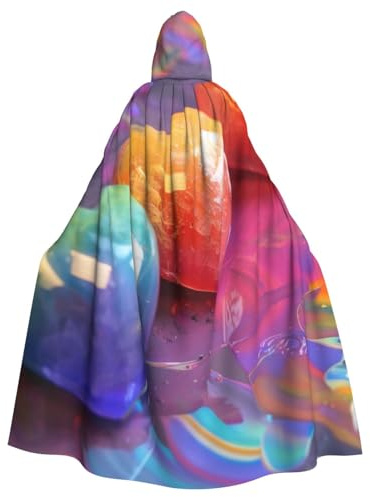 WAFICAC Capa con capucha para disfraz de cosplay de Rainbow Hearts, capa para disfraz de cosplay de Halloween