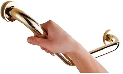 Barre d'appui de sécurité for douche, coudée à 135 degrés, antidérapante, for personnes âgées et handicapées(Gold)