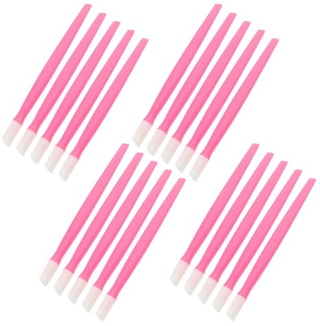 Gatuida 50 Bâtonnets Repousse-Cuticules Multifonctions pour Manucure Stylet Embossage Nail Art Outil Pose Strass Dissolvant Cuticules Kit 50 Pièces Rose Maison et Voyage