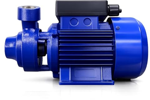 Bomba de Agua para Vivienda Riego y Jardin deAlta Presion y Capacidad 2000 l/h Electrobomba Periferica 0.5 Cv 230 V Cisterna Tanques Sistema Presion Superficie Hierro Fundido Compacta Solida - Fluvia