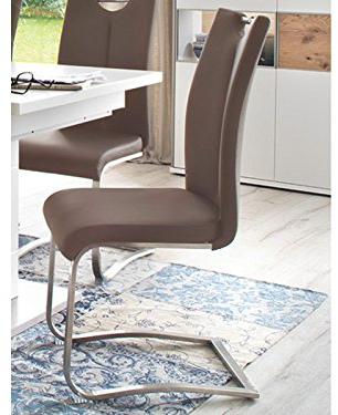 möbelando Schwingstuhl Esszimmerstuhl Küchenstuhl Schwinger Stuhl Kerrin I (2-er Set) Cappuccino