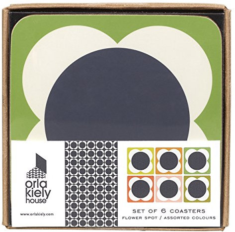 Orla Kiely | Flower Spot Coasters | Set of 6 | Heat Resistant