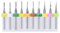 1/8 Schaftfräser Gravur Bits, 10 Stücke Hartmetall Fräser Werkzeug für PCB CNC SMT 0,5/0,6/0,7/0,8/0,9/1,0/1,1/1,2/1,3/1,4mm