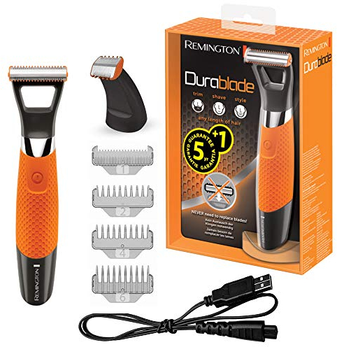 Remington Tondeuse Multifonction Homme Cheveux et Barbe, Etanche, 4 Sabots, Tond, Rase, Stylise, Batterie Lithium - MB070 Durablade