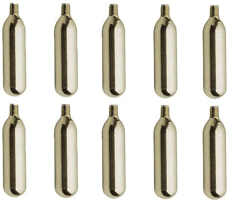 Laxzo ® CO2 Cartridge 12g Gas Canisters Threaded Gas Capsule For Inflator, Airsoft Guns, Pistol, Cycling, Tires, Bike Pump & CO2 Airsoft Accessories 10PCS