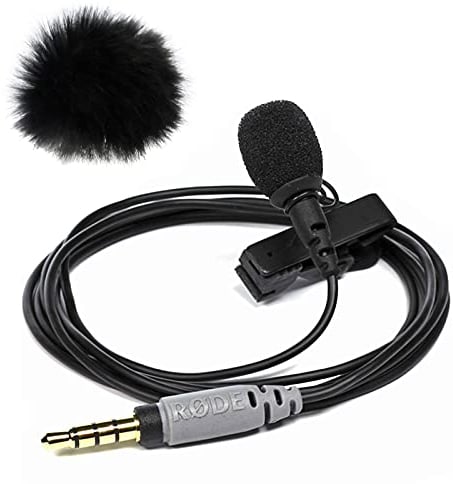 Rode SmartLav+ Ansteck-, Lavalier-Mikrofon für Smartphone/Tablet + keepdrum WS05 Mini Fell-Windschutz