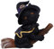 Nemesis Now Tabitha Kleine Hexen, vertraute Schwarze Katze und Besen, Figur, 11 cm