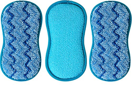Beldray LA081339UFEU7 Badreinigungspads/Reingungspad mit Zickzackdesign, Mit antibakteriellem Zink-Pyrithion, Zum Entfernen hartnäckiger Flecken und zum Reinigen, Mikrofaser