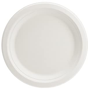 PartyDeco Zuckerstangen-Teller weiß 17cm 6 Stk. Geburtstagsfeier Öko-Geschirr