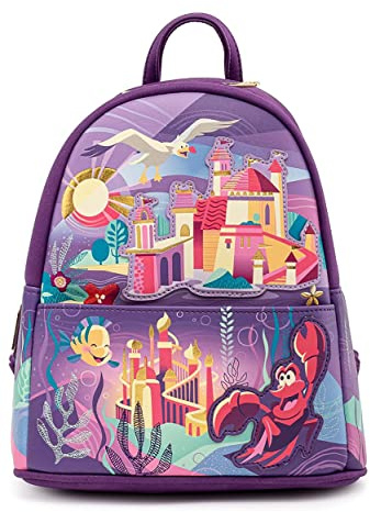 Loungefly Disney Little Mermaid Ariel Castle Womens Double Strap Shoulder Bag Purse