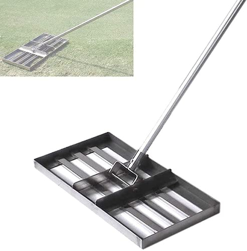 XINGSHANG Rasenrechen Golf Garden Grass Level Rasen Rechen,Golf Garden Grass Levelawn, Lawn Leveling Rake, Hochleistungs-Edelstahl-Hochleistungs-Rasen-Push-Level-Tool Golfausrüstung Mit 43-Zoll-Griff
