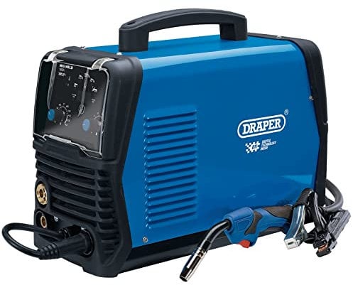 Draper 70048 Gas/Gasless AC/DC MIG Aluminium Welder, 160A Blue One Size