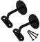 Black Support Wall Mounted Handrail Brackets Banister Support Handrail 63mm with Matching Screws Rail Brackets for Stairs Handrail Holder with Rosette for Indoor and Outdoor Stairs Pack of 5.