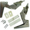 Place4parts Par de bisagras integradas para puerta de frigorífico y congelador con bisagras 3362 5.0 y 3363 5.0 45, fijaciones incluidas