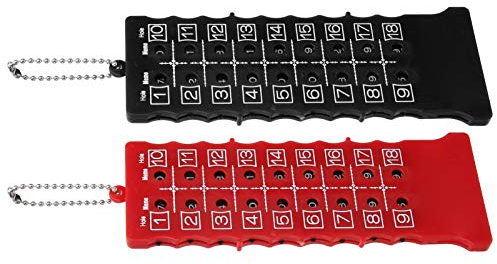 2 Stück Golf-Anzeigetafel, 2 Stück 18-Loch-Golf-Score-Golf-Score-Zähler Rundenzähler Zubehör