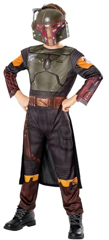 Rubies Official Star Wars Book of Boba Fett - Boba Fett Classic Child Costume, Kids Fancy Dress Halloween