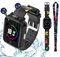 OKYUK 4G GPS Kinder Smartwatch Telefon, Wasserdichtes und Sicheres Smartwatch-Telefon, HD-Großbildschirm, mit Anruf Sprachnachricht SOS Digitalkamera Wecker, 3-12 Jahre Kinder Student(T13-Schwarz)