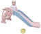 Sinbide Toboggan avec Un Basket pour Enfant à Partir de 1 an - avec Échelle d'escalade & Panier de Basket - Toboggan pour l'Extérieur - Dinosaure - Bleu Rose