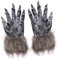 F Fityle 1 Paar Halloween Wolf Handschuhe Werwolf Kostüm Fäustlinge Geschenk lange Nägel Monster Hände Pfoten Klaue für Zubehör Cosplay Party Kostüm Erwachsene