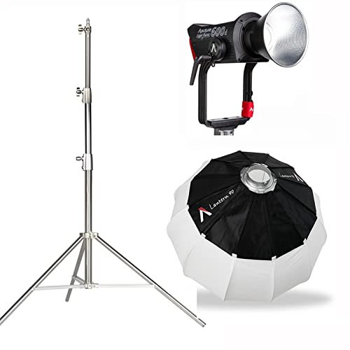 Aputure LS 600d mit Laterne 90 cm Softbox und Lichtstativ 2,8m, professionelles 600W Tageslicht 5600 K Bowens Mount LED-Videoleuchte (V-Mount), CRI 96+ TLCI 96+, unterstützt Sidus Link APP