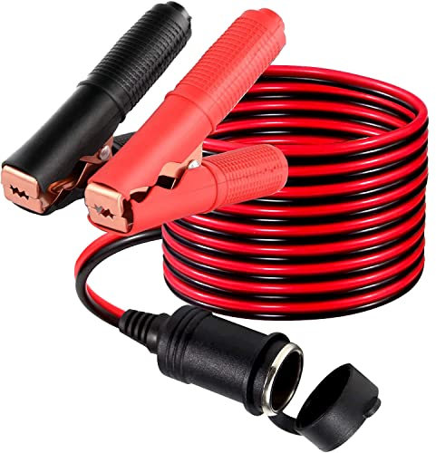 RUNCCI-YUN 12V/24V 2.0M Presa Accendisigari Femmina,Presa Accendisigari Auto,morsetti cavi batteria,Presa accendisigari pinza coccodrillo cavo di prolunga