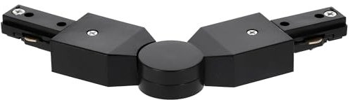 EDO Flexverbinder für Schiene System MEVA PRO Elastisch Schienensystem Flex Connector-B Gelenkverbinder Beleuchtungssystem Schienenbeleuchtung Schwarz Flexibler Stromschienen-Verbinder