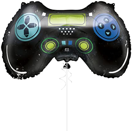 Unique 25216 - Riesiger Folien-Gamecontroller-Ballon - 58 cm - Gamer-Geburtstag - 1 Stück (1 Packung)