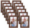 Giftgarden 12 Pack 6x4 Photo Frames, Brown Picture Frames 6x4 for Wall or Tabletop Display