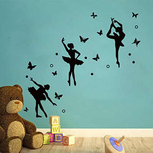 Wandtattoo Ballett Wandsticker Wanddeko für Wohnzimmer Schlafzimmer Sofa Hintergrund,Wandaufkleber Kinderzimmer Mädchen und Jungs,Wandaufkleber Diy Wandkunst Dekor