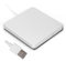 Topiky Externes DVD-Laufwerk USB2.0 Tragbares Externes CD/DVD-Laufwerk DVD/CD-ROM-Rewriter-Brenner-Brenner mit Laufwerksfußpad Kompatibel mit Laptop-Desktop-PC-Computern (Silber)