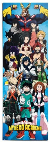 REINDERS Poster, My Hero Academia - Cast, Kinderzimmer, Bilder, Wanddeko, Room Decor, 170 gr. glänzend Bilderdruckpapier, Mehrfarbig, 158x53cm