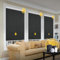 Motorized Blinds with Remote, Grasscloth Fabric Smart Blinds with Valance Cover, Cordless Automatic Roller Shades, Blackout Electric Blinds for Windows,Black 24 W x 72 H