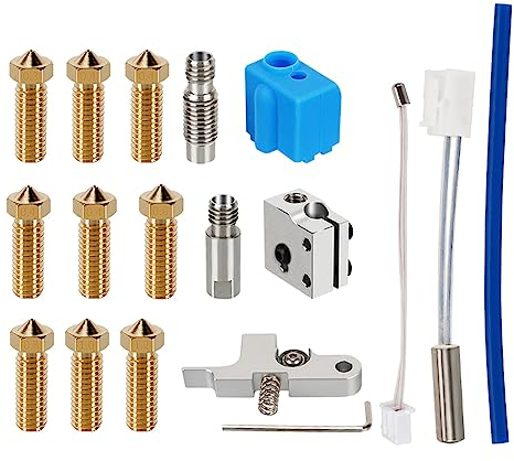 3D-Drucker Extruder Heizpatrone Thermistor 0,4–1,2 mm Düsen Metall Titan Griff Hotend Kit Kompatibel mit Artillery Sidewinder X1 X2 Genius Pro Volcano Hot End