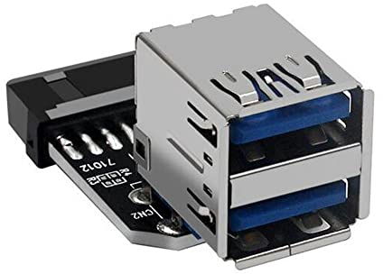 NIEI 20Pin auf Dual USB3.0 Adapter Konverter Desktop Motherboard 19 Pin/20P Header auf 2 Ports USB eine Buchse,PH21