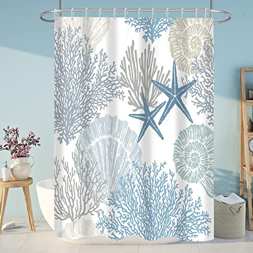 18meng Art Tenda da doccia 140 x 200 cm, impermeabile, lavabile, antimuffa, in poliestere, effetto 3D, effetto oceano Shower Curtains in tessuto di poliestere, per bagno, vasca da bagno con 12 anelli