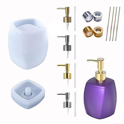 Silikonform, Harz-Seifenspender, Küche, Geschirrspülmittel, Flüssigkeitsspender, Harzformen, Silikon, Aromatherapie-Diffusor, Silikon-Gießform, ideal für Badezimmer-Dekoration (H)