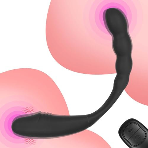 LYAMais Doppelkopf Vibrator Doppeldildos Anal Vibrator mit 10 Vibrationsmodi Klitoris G-Punkt Lesben Partner Doppel Dildo Stimulation Paarvibrator Sexspielzeug für Frauen und Paar Anal Vibratoren