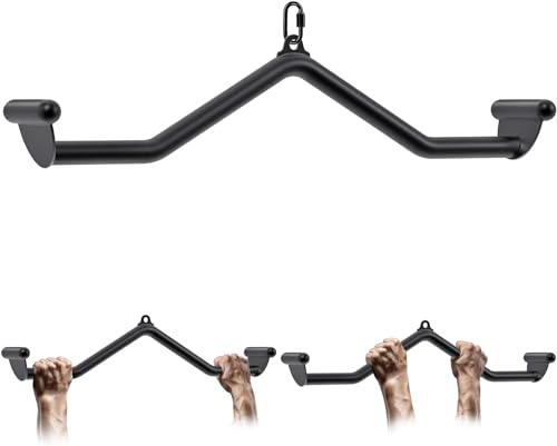 SELEWARE 81,3 cm Multi-Grip Latzugstange – langlebiger legierter Stahl, ergonomischer Griff, vielseitige Kabelmaschinenbefestigung für vielseitiges Muskeltraining