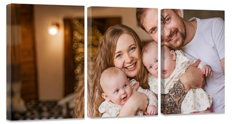 ZXHYWYM Erstellen Sie Ihre eigenen Leinwanddrucke mit Ihren Hochzeits Familienfotos große Leinwandbilder individuell gestaltete Wanddekoration 3 mit Rahmen (1 Foto (60x90cmx3))