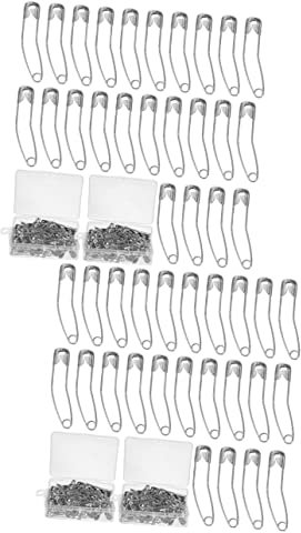 Lurrose 400 STK gebogener Stift Bastelnadel Brosche zurück Ansteckblume im Knopfloch basteln Kleidersafe Werkzeug Gebogene Nähnadel Sicherheit klein Sport Looper Bräutigam Rostfreier Stahl