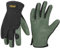 HANDLANDY Herren-Gartenhandschuhe aus Leder, Allzweck-Arbeitshandschuhe für Garten- und Bauarbeiten, Geschicklichkeit und atmungsaktive Bauhandschuhe (Olivgrün, L)