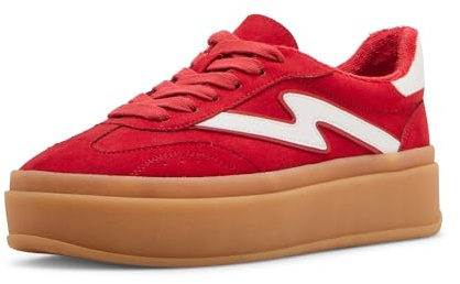 Madden Girl Women's Mightty Sneaker, Red Multi, 6