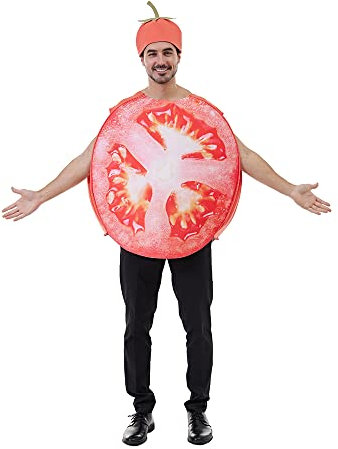 EraSpooky Costume da cibo per frutta e pomodoro vestito divertente per adulti unisex abiti da festa di Halloween per uomo e donna