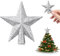 Mini Estrella de Navidad, 2 Pcs Topper de Árbol, 6 cm Decoración para Árbol Pequeño, Adornos Navideños