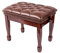 LGESR Klavierhocker Solo-Klavierbank-Keyboardhocker mit Stabiler Konstruktion und eleganten Hufeisenbeinen, geeignet zum Üben von Musik, 58 x 41 x 48–58 cm, Braun, Teak, Mahagoni