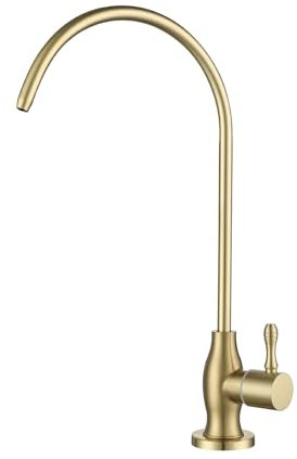Rubinetto Depuratore Acqua per Cucina Osmosi Miscelatore Lavello Cucina Rotazione 360°,Oro Spazzolato