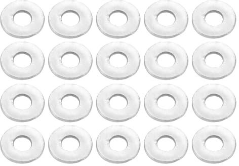 Motoforti Rondelle Plate Universelle, 6Mm Id 14Mm Od 1.5Mm D'Épaisseur, Durable, En Acier Inoxydable, Ton Argent, 20 Pièces