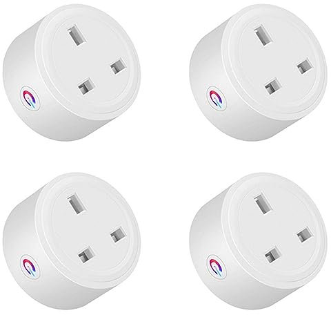MVOSJFIE 4X Tuya Zigbee Smart Socket 16A Home Powers Monitor Powers Outlet Smart Life Voice Control Timing DIY UK Plug