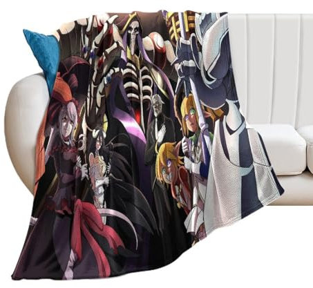 Japen Online Gaming - Manta de franela para cama, con póster de anime Overlord Role, acogedora, de felpa, ligera, para todas las estaciones, para sofá, 30 x 40 pulgadas